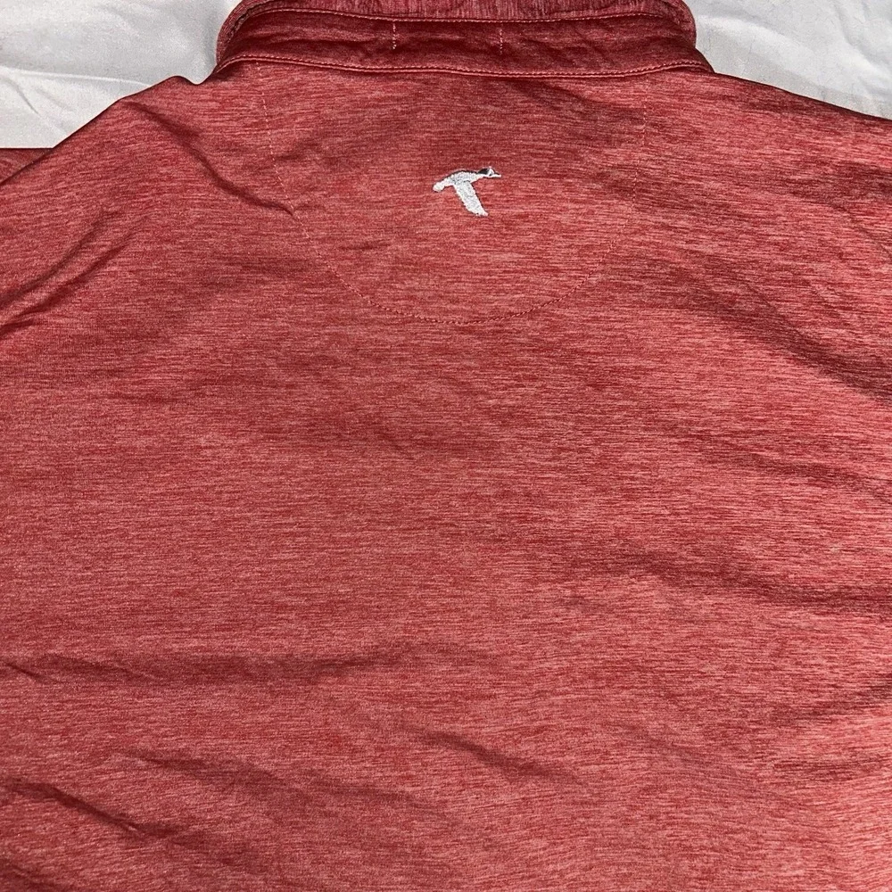 Gentle Herd Heathered Red Short Sleeve Polo Shirt Men's Performance‎ Golf Casual - Picture 4 of 5